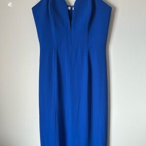 Amanda Uprichard Royal Blue Strapless Sheath Dress